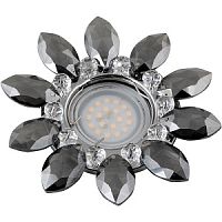 Светильник встраиваемый Fametto/Peonia DLS-P112 CHROME/SMOKE+CLEAR 220В GU5.3 50Вт 130х55х50мм картинка 
